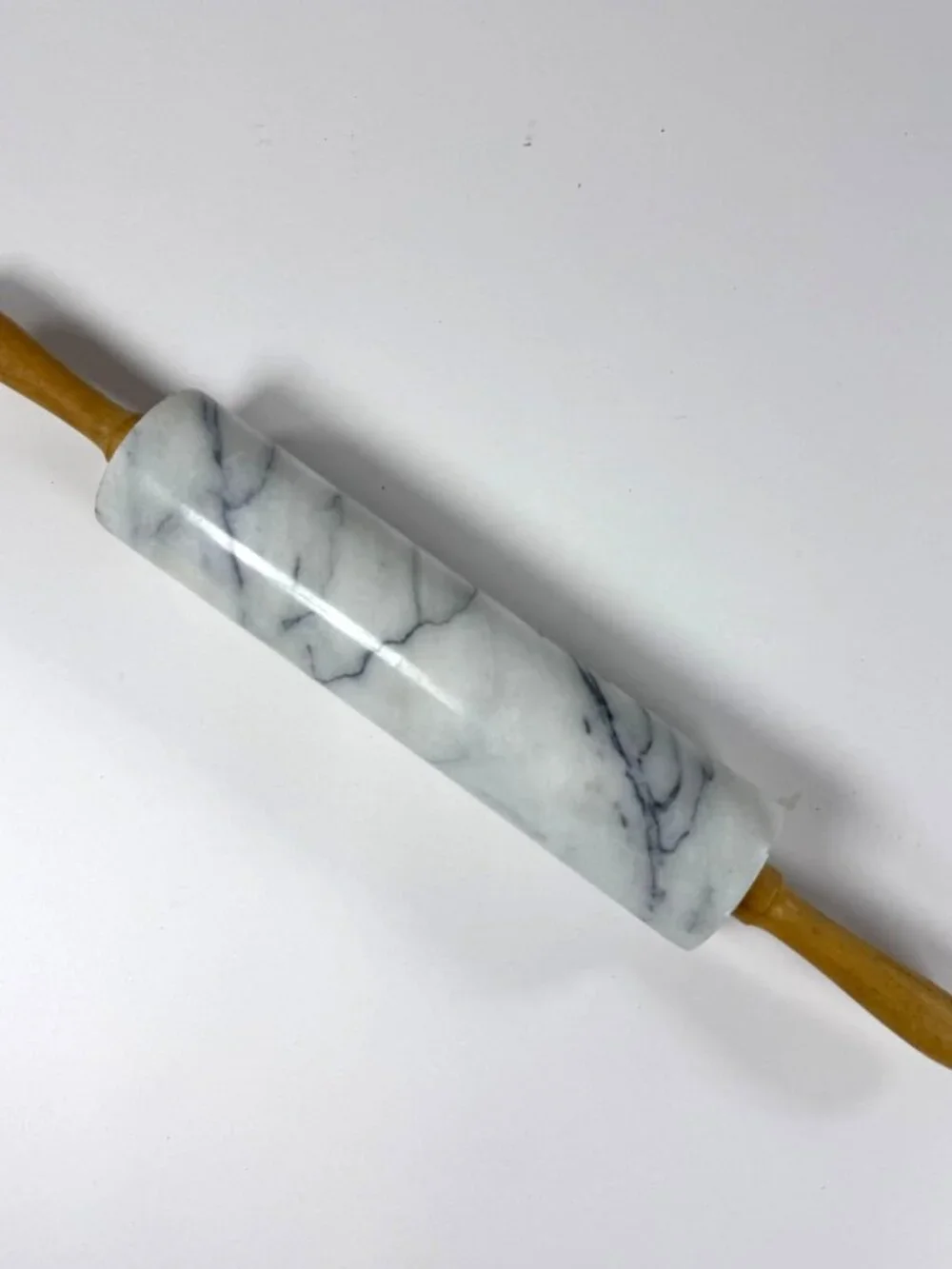 Vintage Early 2000's Marble Rolling Pin Solid Marble Pastry Rolling Pin